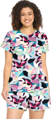 payaltextile Women Printed Multicolor Night Suit Set