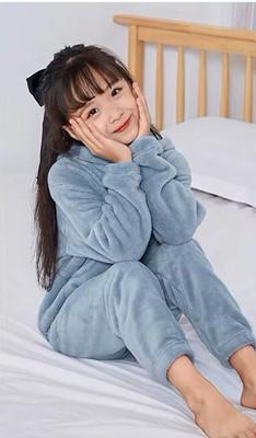 Stem Rope Boys & Girls Printed Blue Night Suit Set