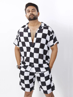 HouseOfCommon Men Printed Multicolor Night Suit Set