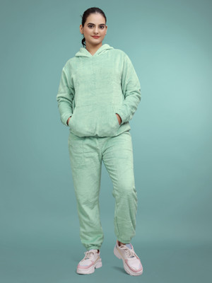SAKARMAA Women Self Design Light Green Top & Pyjama Set