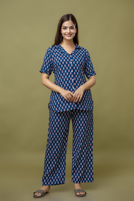 TRINABH Women Printed Multicolor Shirt & Pyjama set