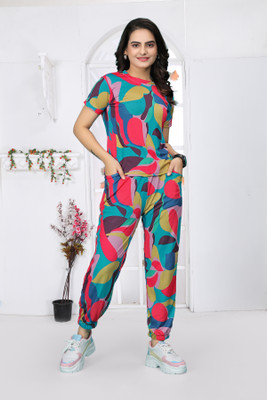 DHIMAHI ENTERPRISE Women Printed Multicolor Night Suit Set