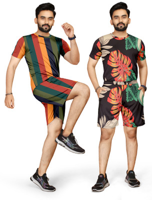 RIOCREATION Men Printed Multicolor Night Suit Set