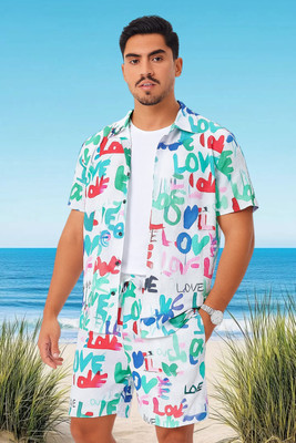 LG FASHION Men Printed Multicolor Night Suit Set