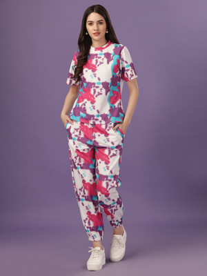 Aarvia Printed Women Track Suit For Rs. 464 @ 77 %