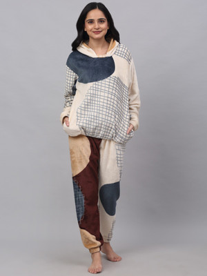 Klotthe Women Colorblock Multicolor Top & Pyjama Set