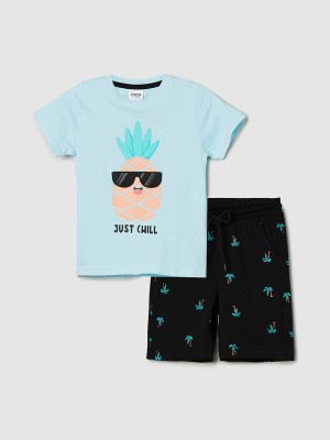 MAX Boys Printed Multicolor Night Suit Set