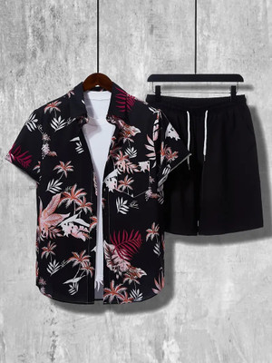 Vividvibe Men Self Design Multicolor Night Suit Set