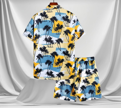 GLORI STAR Men Printed Multicolor Night Suit Set