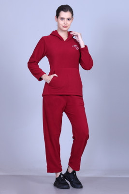 TRUDO Solid Women Track Suit