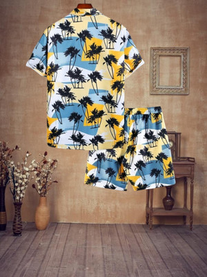 GLORI STAR Men Printed Multicolor Night Suit Set