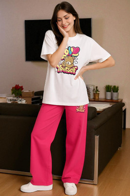 Elvia Women Printed Multicolor Top & Pyjama Set