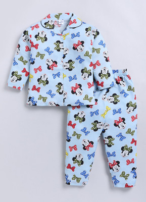 GEMINI LABEL Girls Printed Blue Night Suit Set