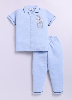 GEMINI LABEL Boys Printed Blue Night Suit Set