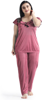 kavya enterprizes Women Nighty(Pink)