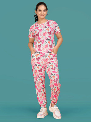 SAKARMAA Women Ombre/Dyed Multicolor Top & Pyjama Set