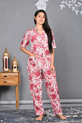 zivsy Women Printed Multicolor Night Suit Set
