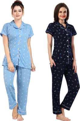NAYRA AYRA Women Polka Print Multicolor Night Suit Set