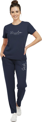 Seven Queen Women Self Design, Printed Pink Top & Pyjama Set