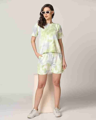 HouseOfCommon Women Printed Multicolor Night Suit Set