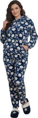winkelstreet Women Solid Multicolor Night Suit Set