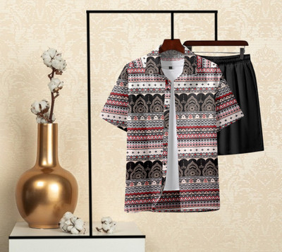 LG FASHION Men Printed Multicolor Night Suit Set
