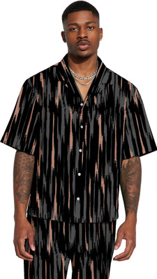 DORAEMON FASHION Men Printed Black Night Suit Set