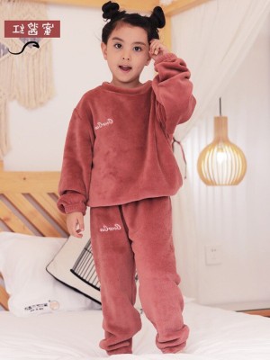 Stem Rope Boys & Girls Colorblock Red Night Suit Set