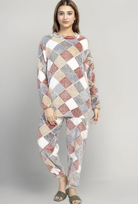 US Trendz Women Solid Grey Top & Pyjama Set