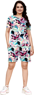 VMENTERPRISE Women Printed Multicolor Night Suit Set