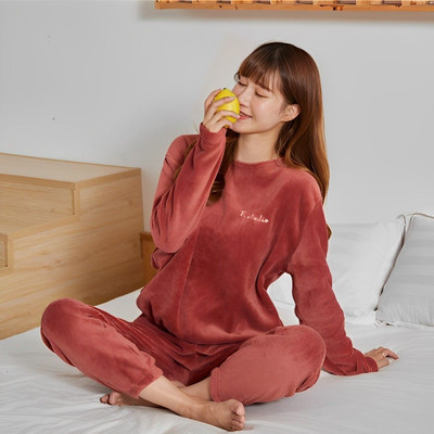 PKF Women Solid Red Night Suit Set