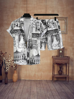 GLORI STAR Men Printed Multicolor Night Suit Set