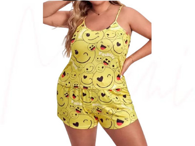 SHOUNAK Women Printed Yellow Top & Shorts Set