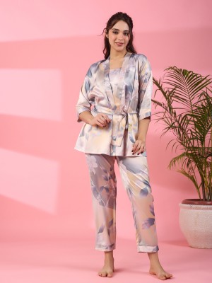 Sanskrutihomes Women Printed Multicolor Shirt & Pyjama set