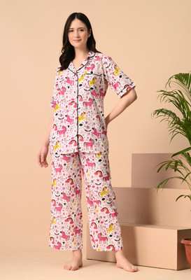 Janki Creation Women Printed Multicolor Night Suit Set