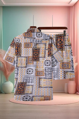 7starenterprise7 Men Printed Multicolor Night Suit Set