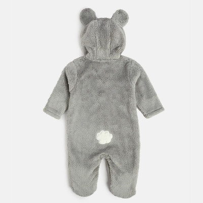 MINI KLUB Baby Boys & Baby Girls Solid Grey Night Suit Set