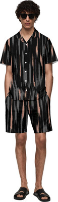 CHEAPSHIRTS Men Printed Black Night Suit Set