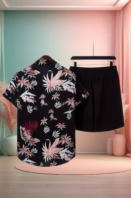 7starenterprise7 Men Printed Multicolor Night Suit Set