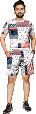 UKANIFAB Men Printed Multicolor Night Suit Set