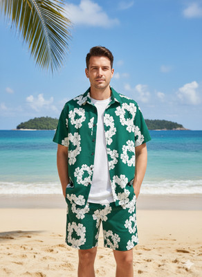 GLORI STAR Men Printed Multicolor Night Suit Set