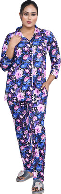 altius Women Printed Multicolor Shirt & Pyjama set