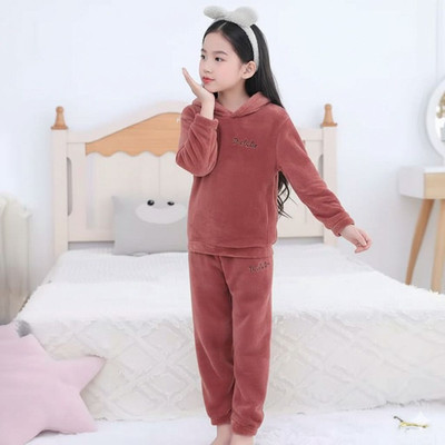 Keenuu Girls Solid Red Night Suit Set