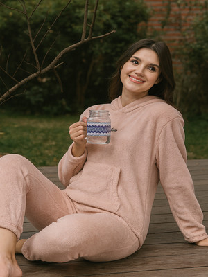bamboo breeze Women Printed Pink Night Suit Set