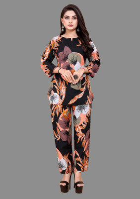 The Orange Shopee Women Printed Multicolor Top & Pyjama Set