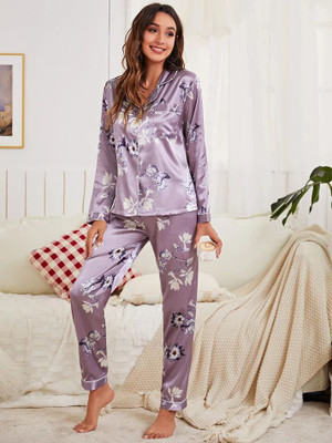 Vc Creation Hub Women Solid Multicolor Night Suit Set
