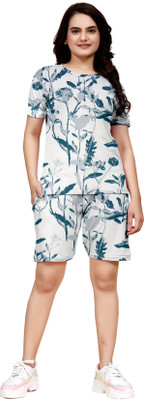 VMENTERPRISE Women Printed Multicolor Night Suit Set