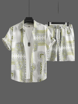 GLORI STAR Men Printed Multicolor Night Suit Set