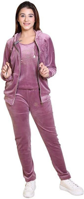 D-line Women Embellished Pink Night Suit Set