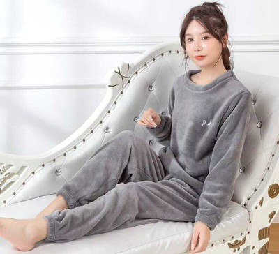 OMI Women Self Design Grey Night Suit Set